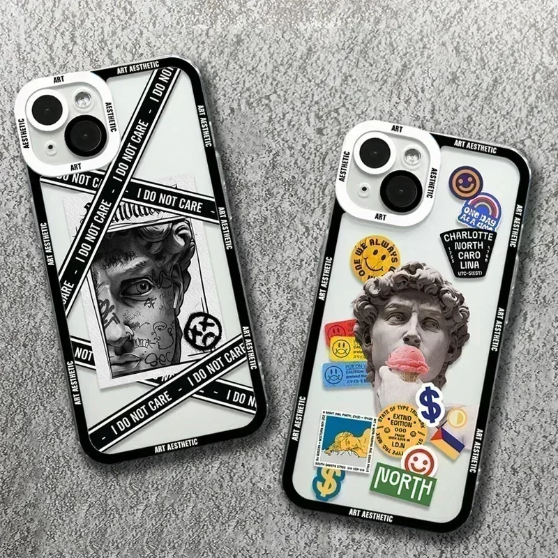 Art Aesthetic รูปปั้น David สําหรับ Samsung Galaxy A15 A35 A55 A14 A34 A54 A13 A33 A53 A52S S24 S23 Ultra S22 PLUS S21 ฝาครอบ