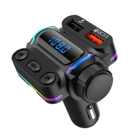 12/24V Car Bluetooth 5.0 FM Transmitter Handsfree Dual USB Car Radio Modulator MP3 Player With PD20W QC3.0 Fast Charging Adapter