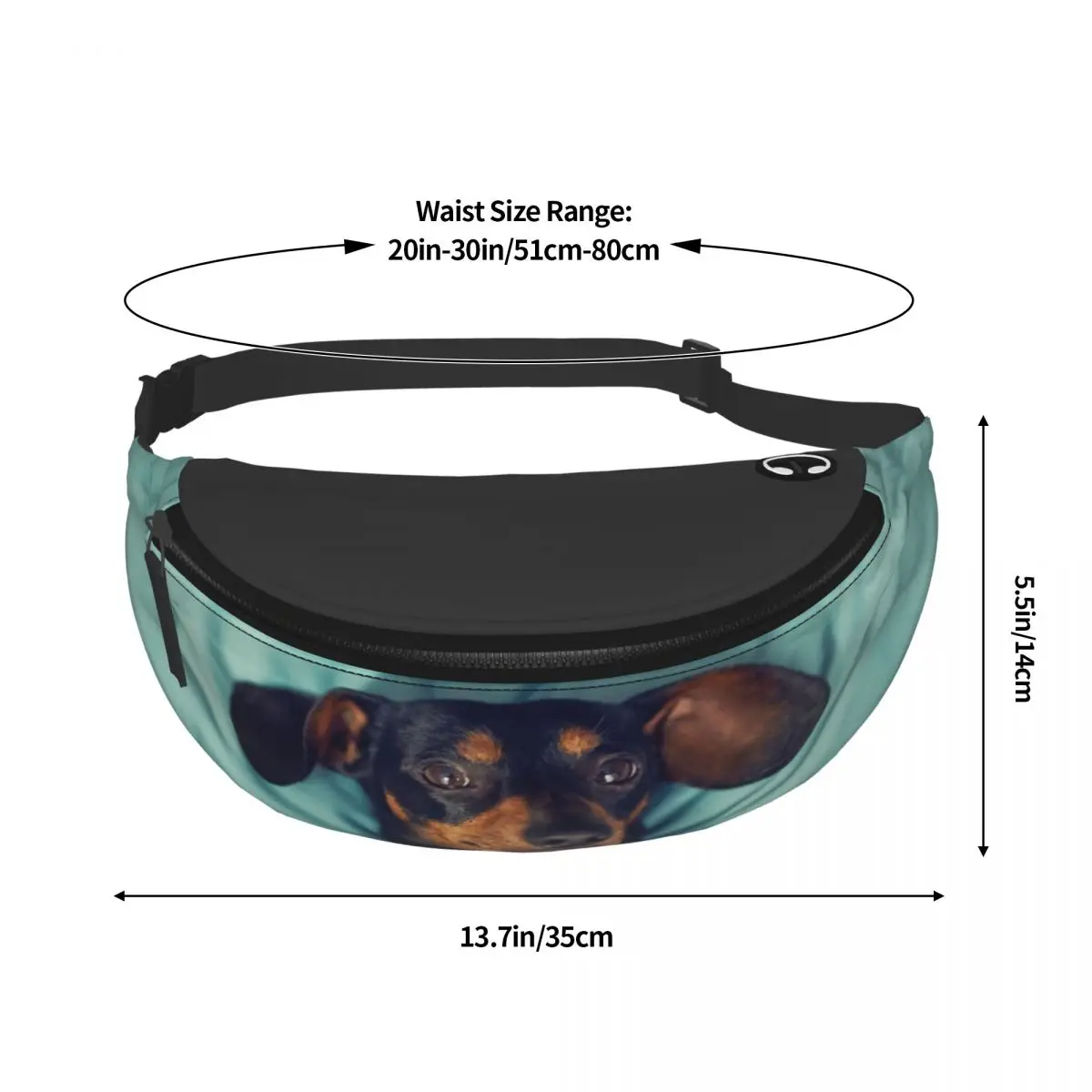 Dachshund Fanny Pack para Homens Mulheres Cool Badger Sausage the Wiener Cão Crossbody Cintura Saco Viagem Caminhadas Telefone Money Pouch