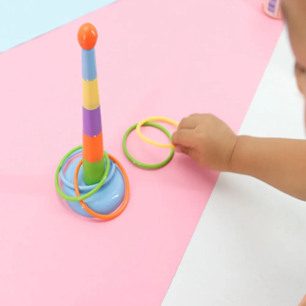 Children Throw Circle Game Ferrule Stacked Toys Fun Indoor Outdoor Parent-Child Interactive Circle Layers Early Education Gift