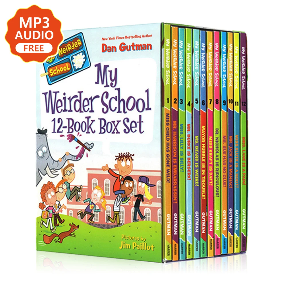 

My Weird School Daze 12 Books Box Set English Books for Children Kids Story Comic Book In English Language Educational Toys