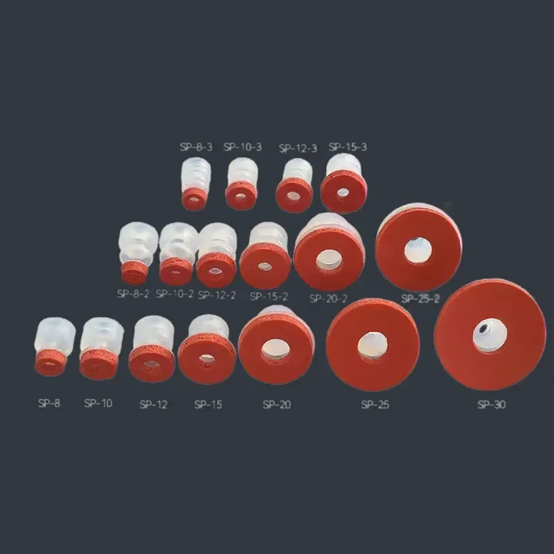 10PCS Vacuum Suction Cup Sponge Traceless Suction for Smooth Surface  5mm Mounting Hole Sucker for Injection Molding Machine,