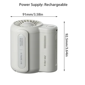 مروحة محمولة قابلة لإعادة الشحن ، خصر صغير ب 3 سرعات ، مشبك قوي يمكن ارتداؤه ، مروحة حزام لموقع العمل في الهواء الطلق ، المزارع السفر وصيد الأسماك أفضل 7 قطع غيار لمروحة فينتيسول مبيع - رقم 6