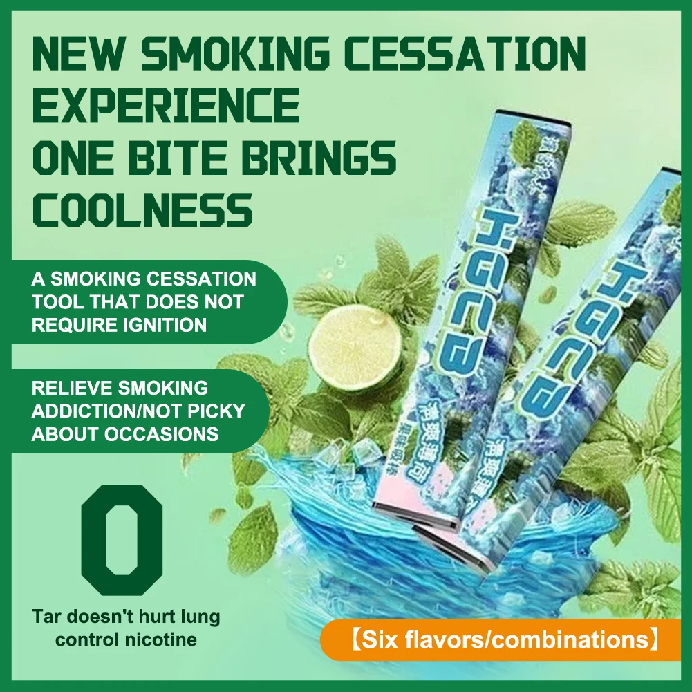 Palo de hierbas sin humo, sabor a fruta, para dejar de fumar, palo Oral, palo de succión fresco, Reduce el mal aliento causado por fumar o café