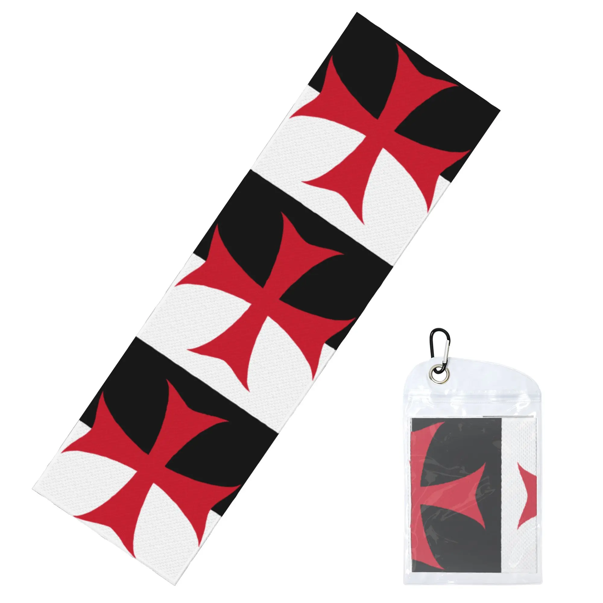 Templar Knight Jerusalem Cross Seal Medieval Warrior Symbol Cold Exercise Towel  Fitness Running Activities Travelling Towels