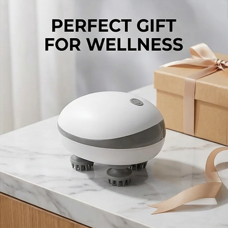 

Mini intelligent head massager, electric waterproof massager, therapy and kneading, home relaxing scalp tool