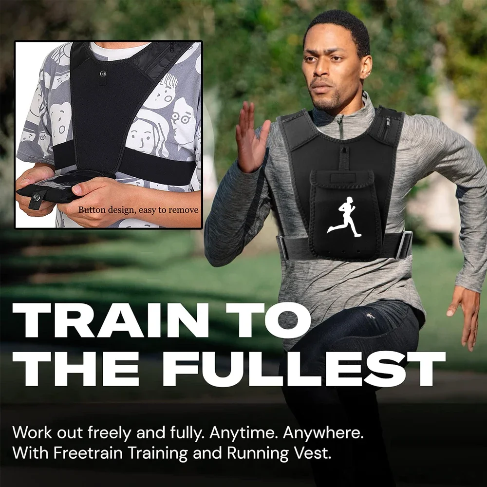 XQQMXX 1Pcs Running Vest Phone Holder for Men Women, Cell Phone & Key Pouch, Hydration Vest Train Free Workout Gear -Lightweight