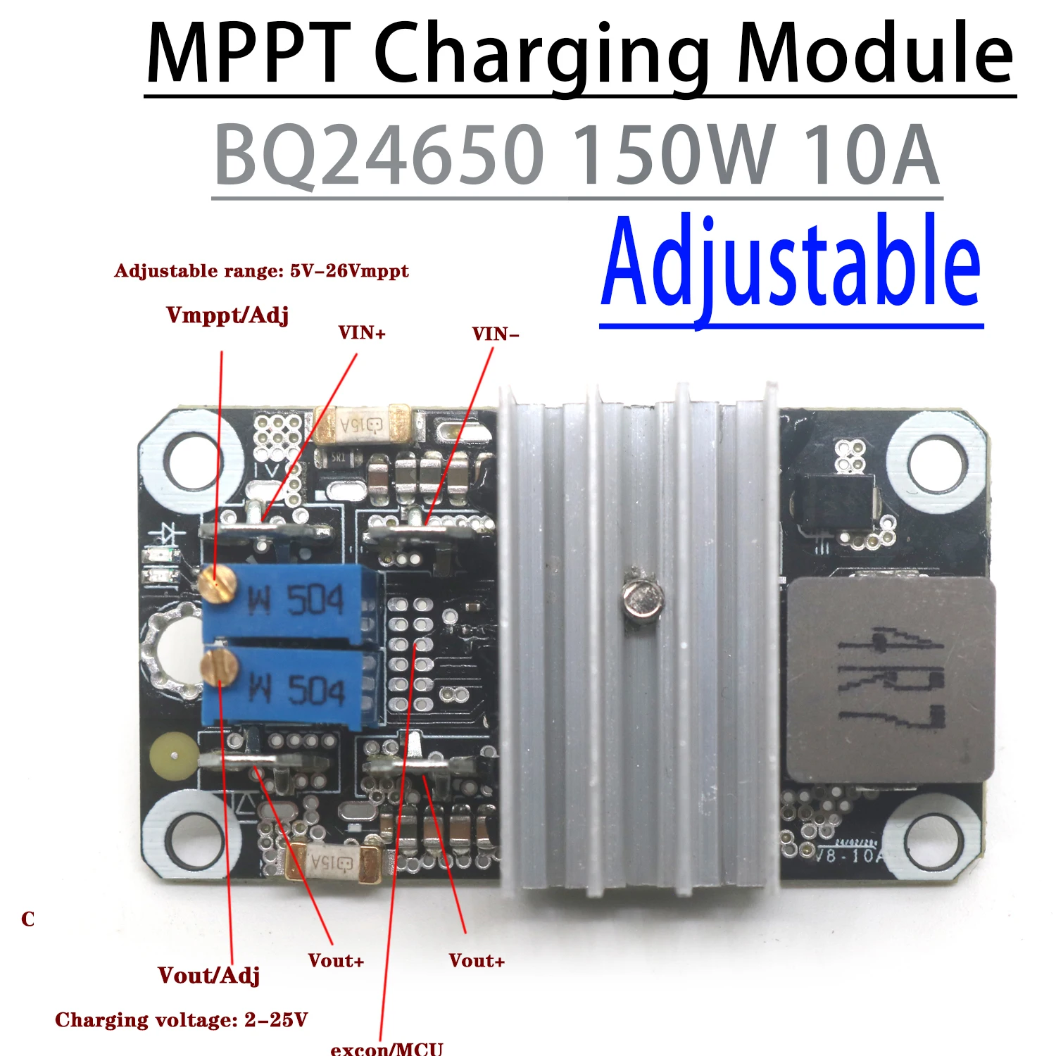 

BQ24650 150W 10A DC - DC Давление USP Solar MPPT Зарядное устройство CC - CV 12V 24V LifePo4 3S 4S Литиевые батареи