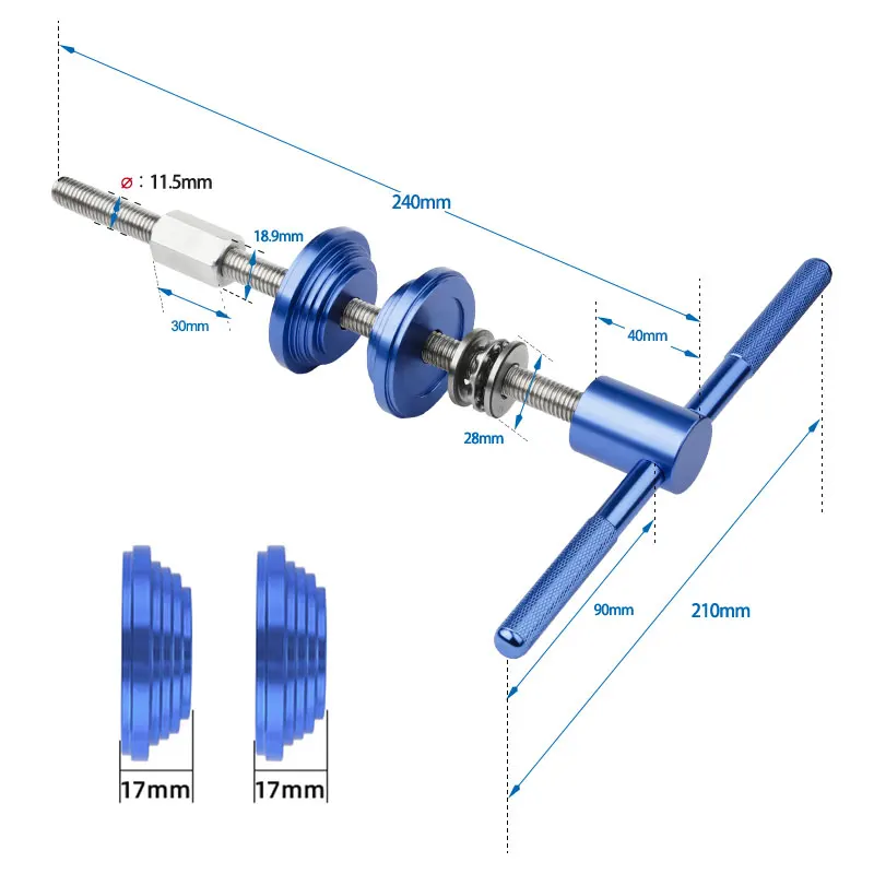 Bicycle Headset Cups Press-in Tool Mountain Bike Press Fit Bottle Bracket Assembly Install Tool Fits 38-52mm OD