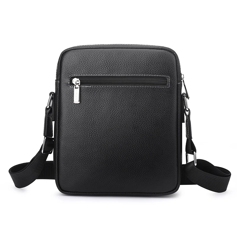 High-end Genuine Leather Men's Shoulder Bag Crossbody Bag Cowhide Vertical Square Bag Messenger Bag сумка через плечо мужская