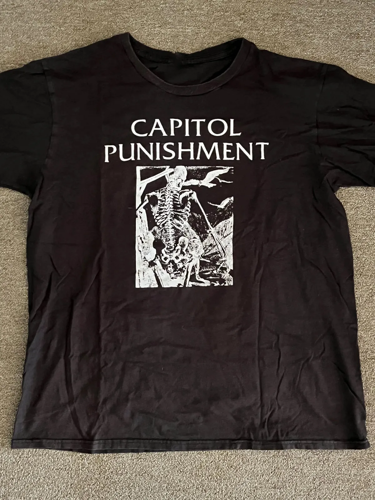 Футболка VTG Capitol Punishment Band с изображением альбома, из плотного хлопка, черная, размеры S-5XL EN936