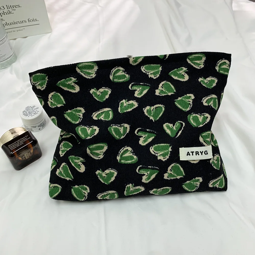 1 Stück florale Kosmetiktasche – Reise-Make-up-Organizer mit großem Fassungsvermögen und exotischem Blatt-Design – faltbares Geburtstags-Festival-Geschenk – Detail 7