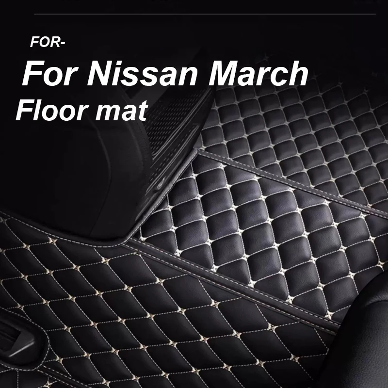 

РОСКОШНЫЕ автомобильные коврики для Nissan March 2019 2018 2017 2016 2015 2014 2013 2012 2011 2010 Автоаксессуары Водонепроницаемый декор