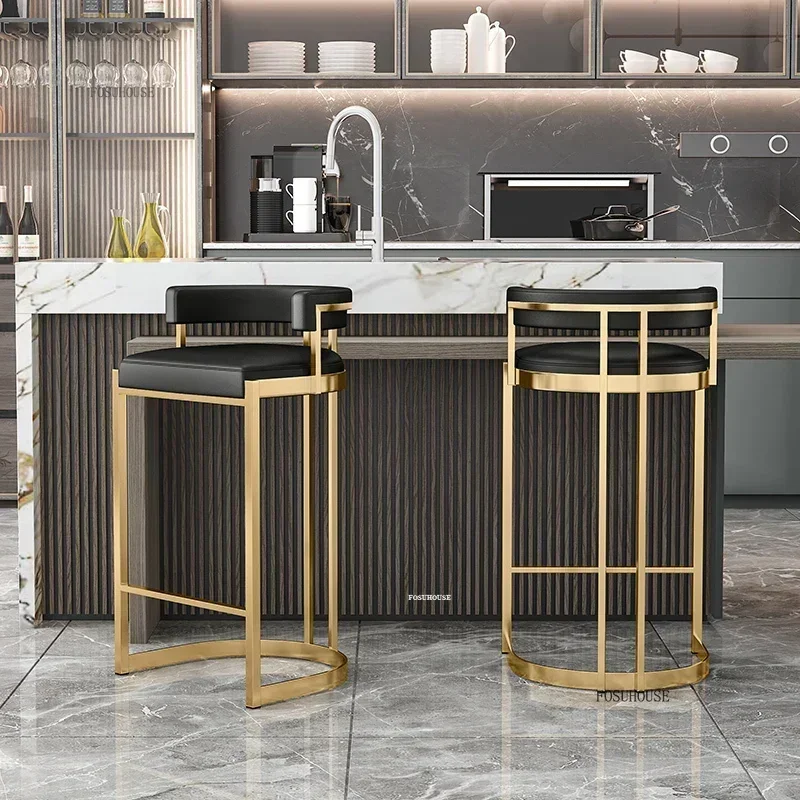 Kursi Bar dengan Tahta Italia Modern, Dapur, Ruang Tamu, Kursi Makan Panjang dengan Aksen Desain, Furnitur Pesta, Kursi Bar