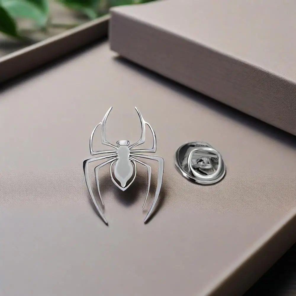 

Spider Brooch Pin, Superhero Metal Lapel Jewelry, 4 - Color Black/Gold/Silver/Rose Gold, Suit Shirt Badge, Trendy Movie Fan Gift