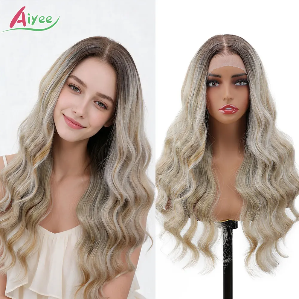aiyee-24-360°-wavy-lace-front-wig-silver-ash-silver-grey-ombre-off-black-high-temp-fiber-synthetic-cosplay-for-women-220g-easy