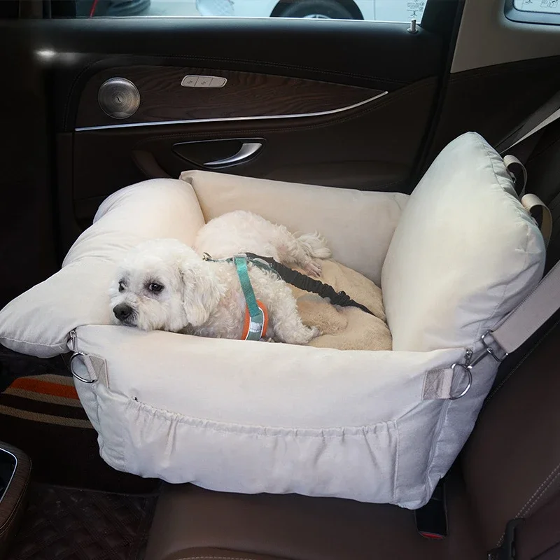 

Korean Style Dog Car Seat Cover Safety Waterproof Puppy Nest Mat Soft Comfort Travel Cat Carrying Washable Pet Rear Seats