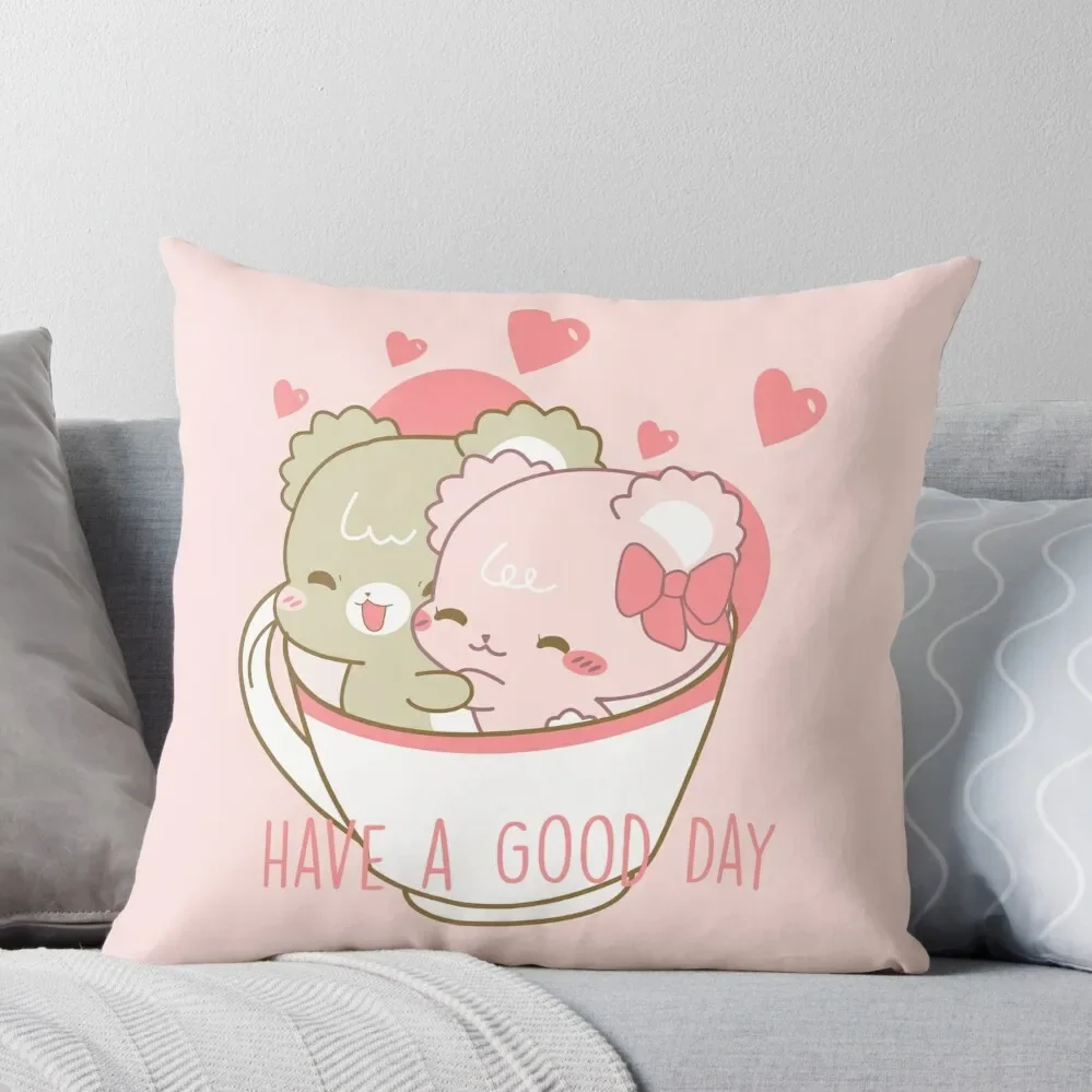 

Sugar Cubs, Have a Good Day Throw Pillow pillows decor home Decorative pillow case