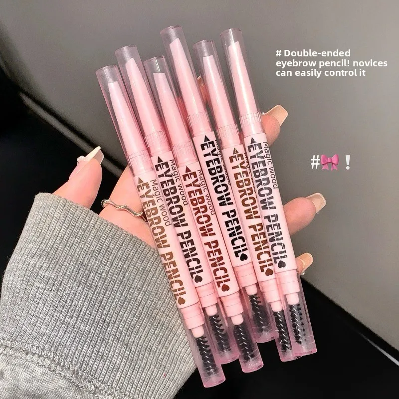 10 أقلام مضادة للتلطخ ومضادة للحواجب 2 في 1 مستحضرات تجميل احترافية للنساء 6 ألوان مقاومة للماء ومتينة للحواجب #2