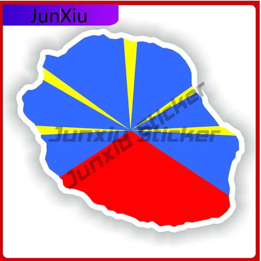 

Reunion Map Flag Silhouette Sticker Vinyl Waterproof Decals Graphics Auto Rv Stickers Car Decoration Piece Custom Vehicle Decals