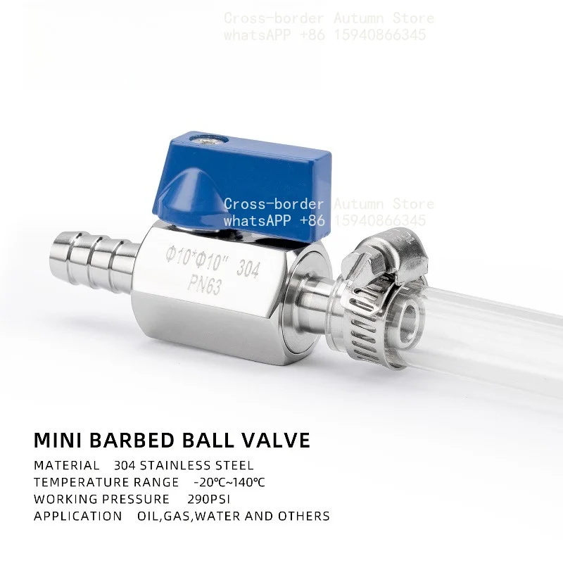 304 stainless steel mini pagoda ball valve, hose water pipe, small valve micro, valve switch