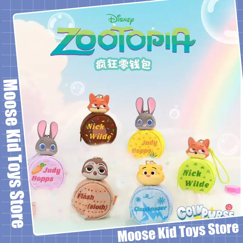 

Аутентичная сумка для хранения серии Zootopia Disney, слепая коробка, игрушка Джуди Хоппс, Ник Уайльд, аниме, периферийные устройства, милый кулон, декор, подарок