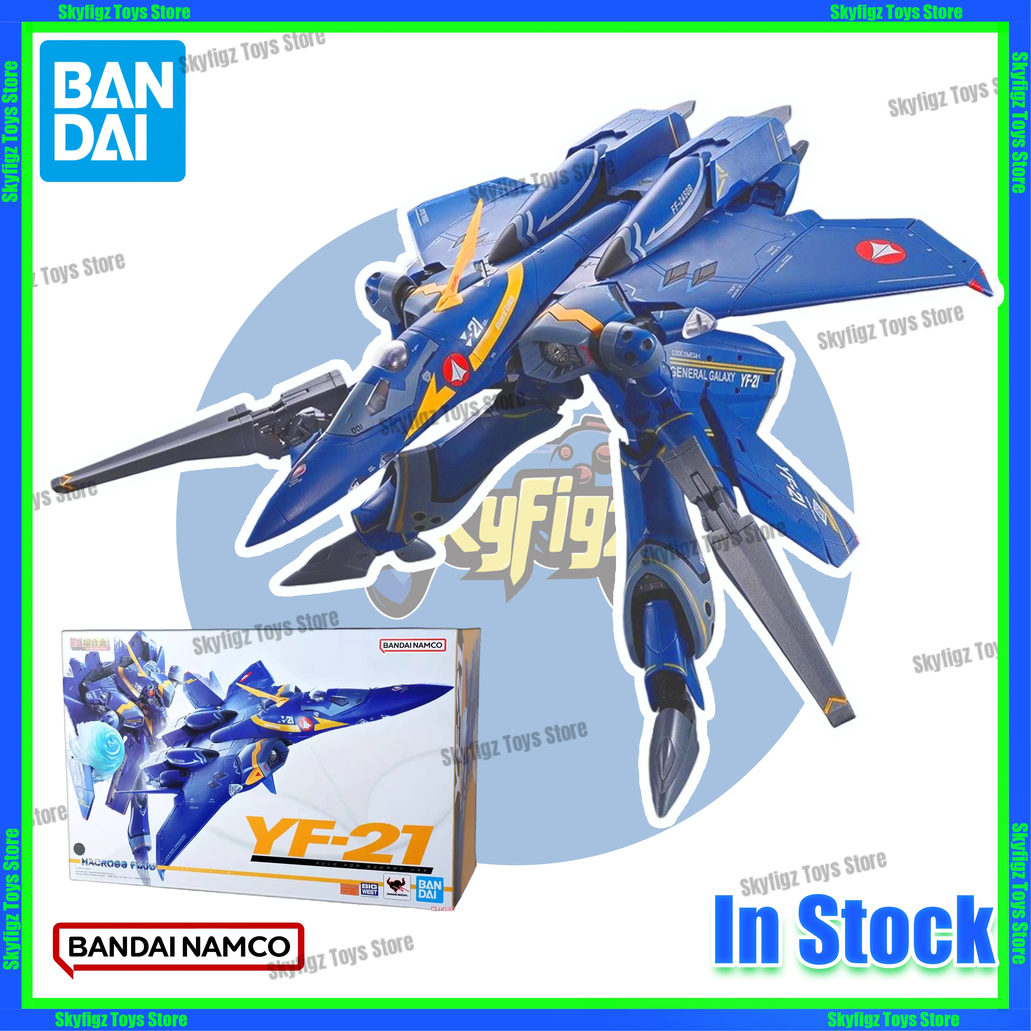 Em estoque, Figura de Ação Bandai DX Super Alloy Macross PLUS YF-21 Swift Garut 3698, Coleção de Presentes