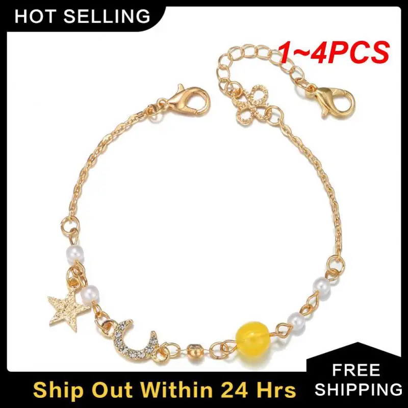 1~4PCS Ins Style Light Luxury Elegant Fashion-forward Accessory Unique Design Stylish In-demand Pearl Bracelet Perfect Gift