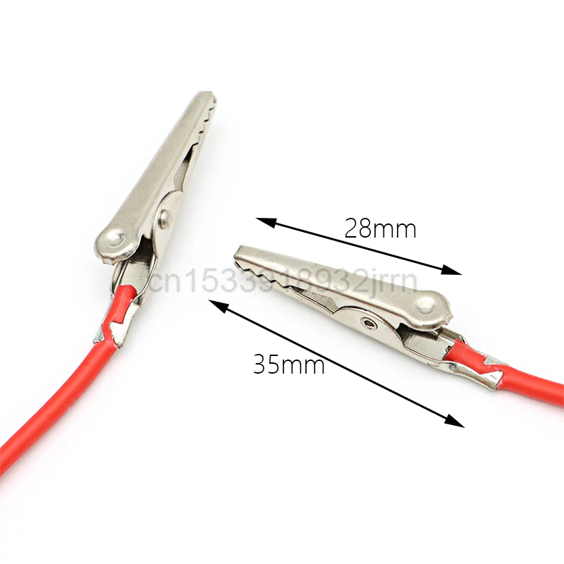 1Set 35mm Alligator Clips Electric DIY Leads Double-ended Crocodile Test Clips Red Black Electrical Roach Jumper Wire