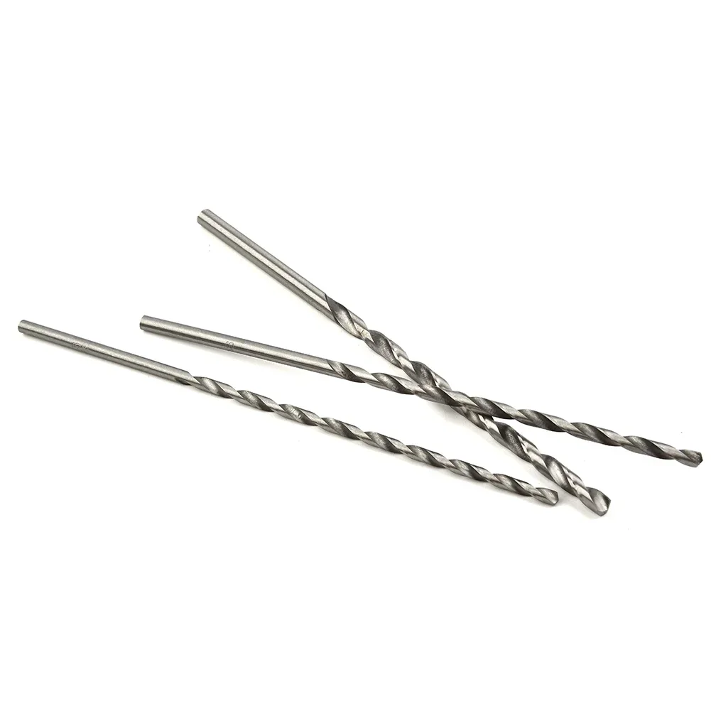 5pcs 150mm Extra Long High Speed Steel Drill Bit Set Silver Drill For Wood Aluminum Plastic 2mm 3mm 3.5mm 4mm 5mm