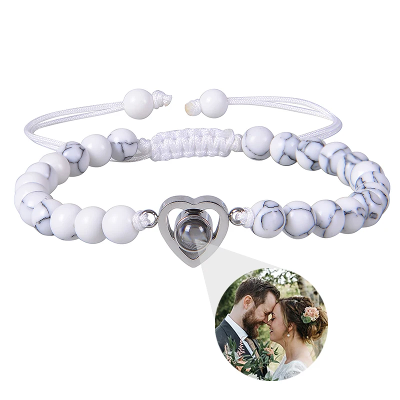 Personalisiertes Armband mit Bild im Inneren, Projektionsarmbänder mit Fotos, Bildarmband, personalisierte Erinnerungsgeschenke