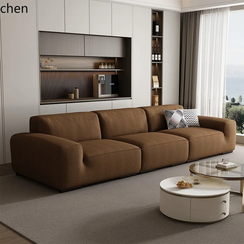ZML Sofa Set Modern Simple Straight Row Living Room Small Apartment Fabric Sofa