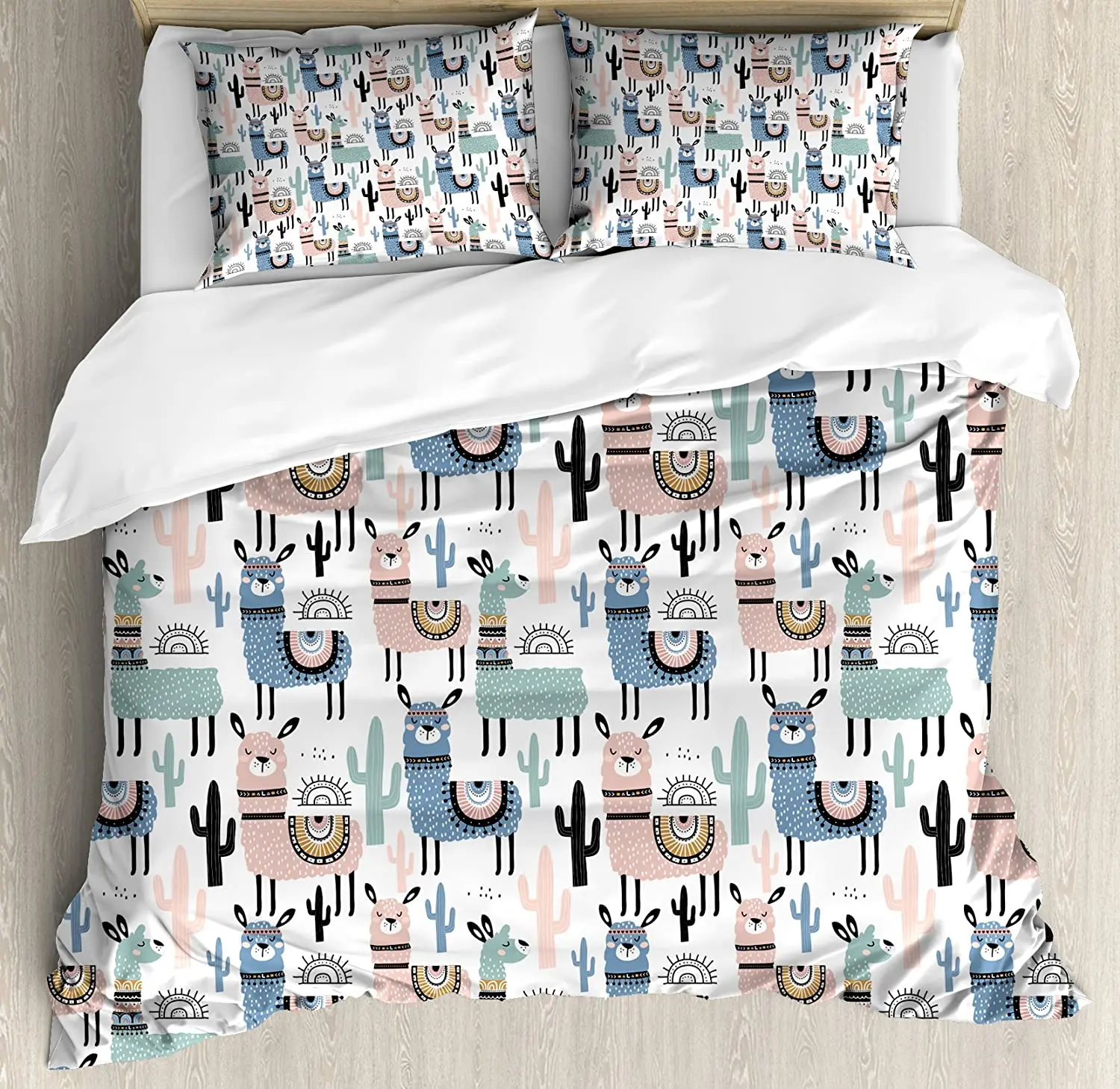 

Llama Bedding Set For Bedroom Bed Home Alpacas In Love In The Mountains Fauna Valentine's Duvet Cover Quilt Cover And Pillowcase