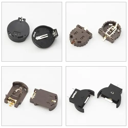 Battery Holders Assorted Kit, CR2032 CR2450 CR1220 Button Coin Cell Battery Holder with Wires On Off Switch, I-Type & T-Type