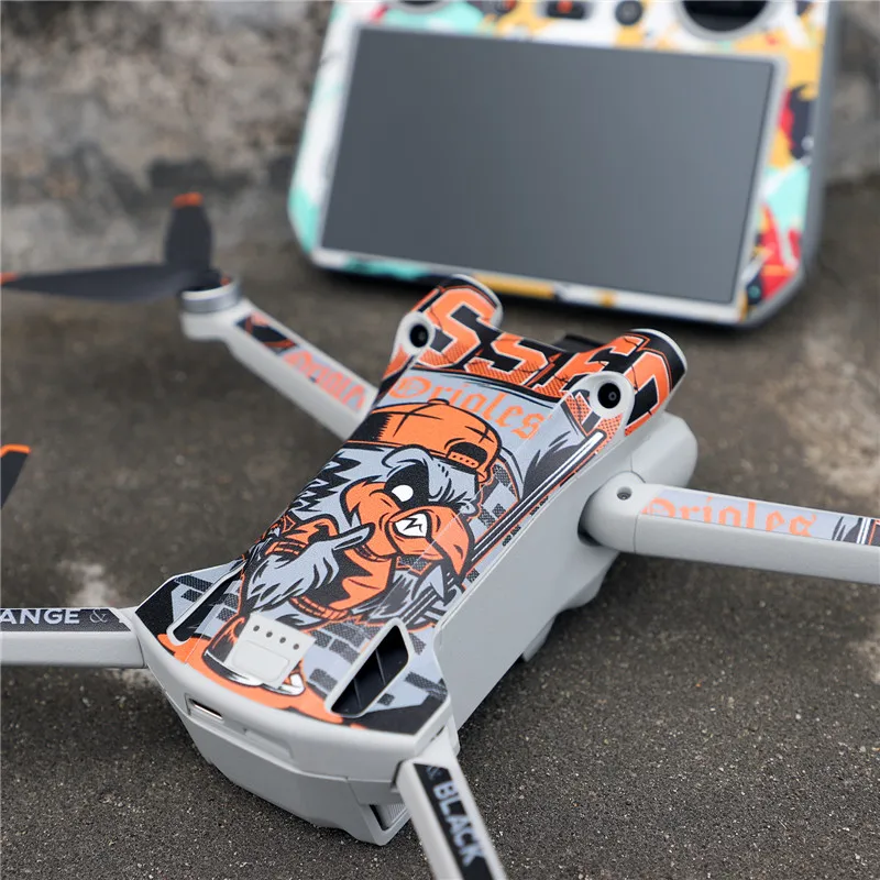 for DJI MINI 3 PRO PVC Sticker Drone Body Remote Control Skin Stickers Protective Film RC-N1/DJI RC  Drone Accessories