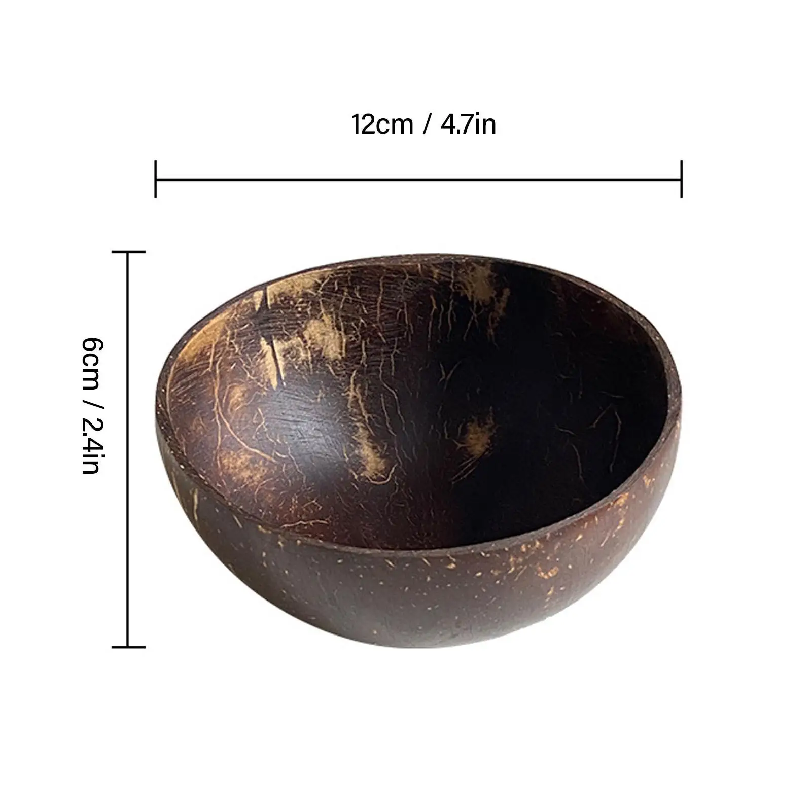 Naturally Unique Coconut Shell Bowls Eco Friendly Odorless Reusable for dessert for breakfast Tableware