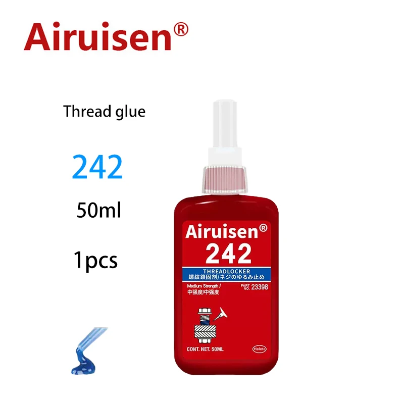 

Ai Rui Sen Screw Glue Anti-pressure 242 Glue Screw Lock Adhesive Wire Sealing Anti-corrosion Thread Anaerobic Glue 50ml