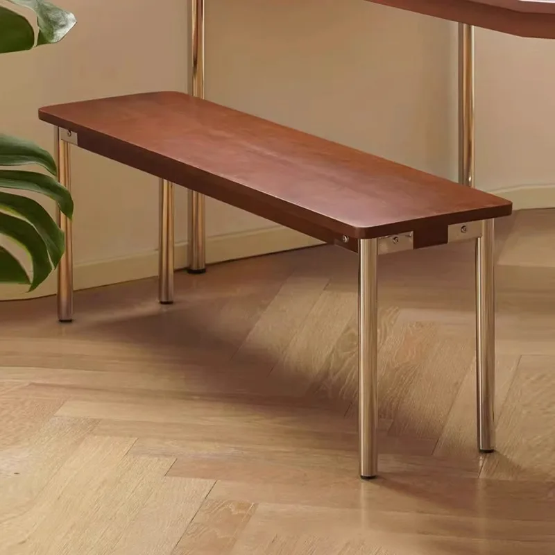 Nordic Chinese solid wood retro bench, household log bench