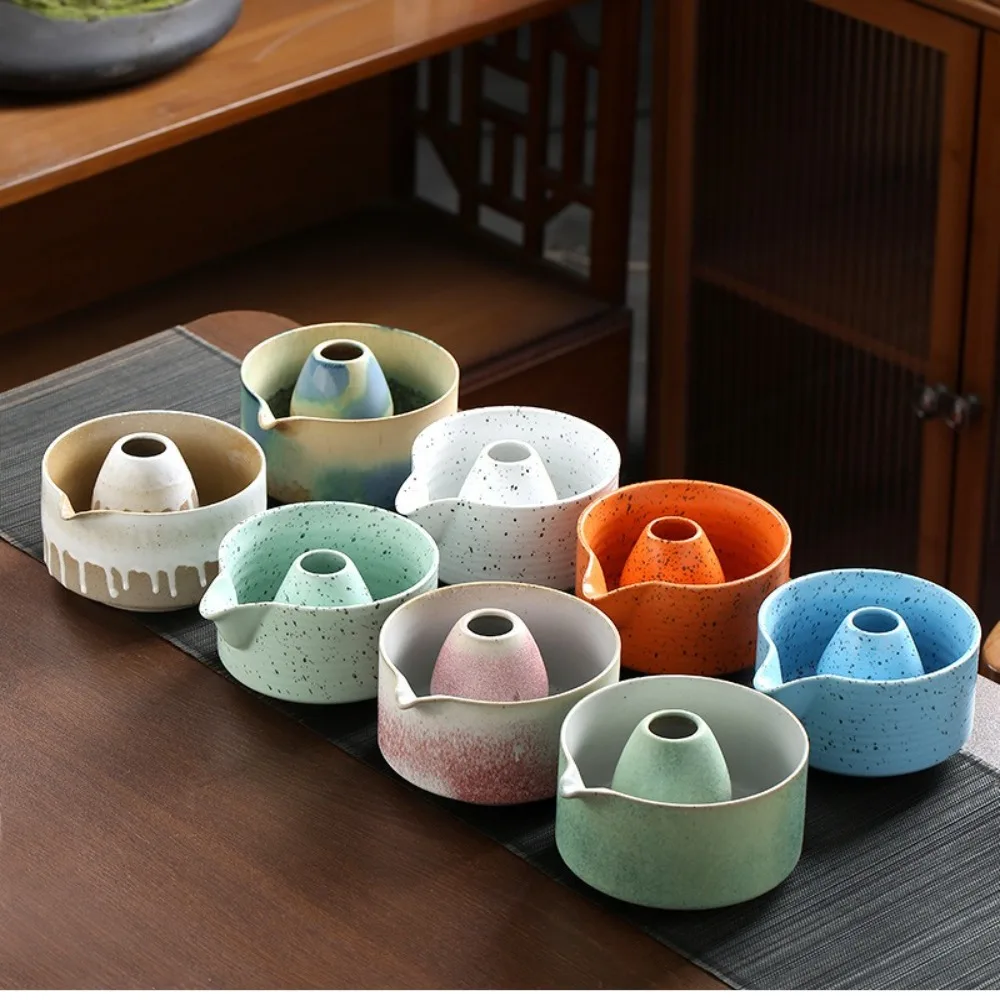 

A Set Refined Ceramic Bowl Matcha Bowl and Whisk Holder Premium Quality Quaint and Elegant Tea Sets Tea-making Tools Gift