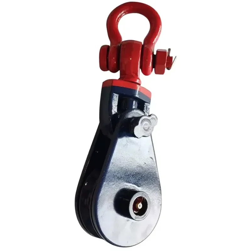 With Hook H418 Light Type 8 Ton Wire Rope Single Sheave Snatch Pulley Block 10 Inches