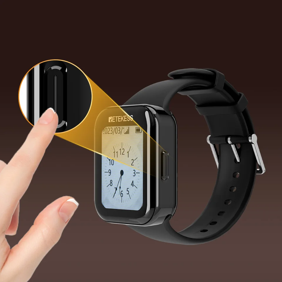 RETEKESS Restaurant-Pager Drahtloses Kellner-Rufsystem TD113 Wasserdichte Touch-Uhr T117 Rufknopf für Café, Bar, Shisha-Shop, Hotel – Detail 8