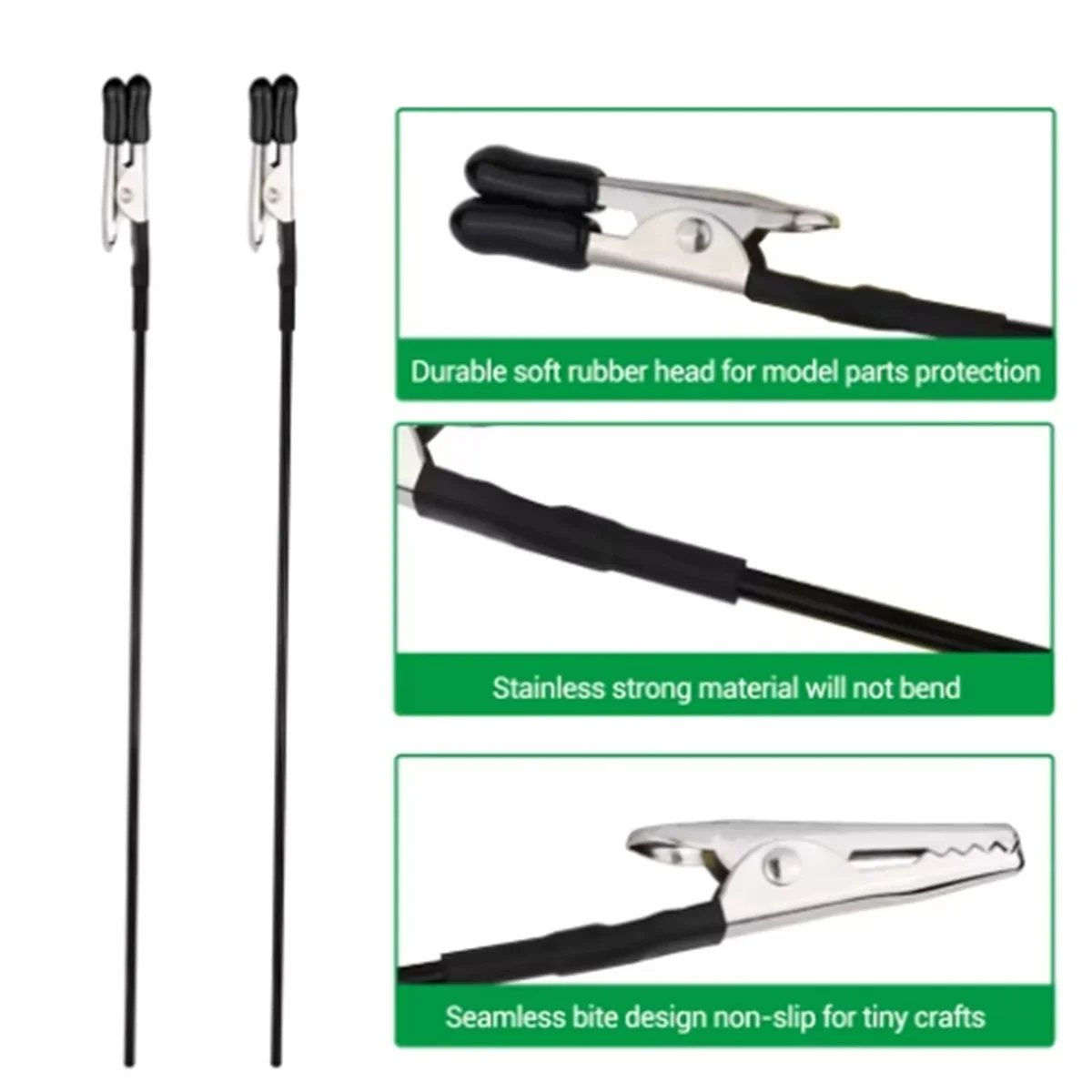 Painting Stand Base Holder and Alligator Clip Sticks Set with Rubber Tips Modeling Tools Airbrush Spray,Hobby Card