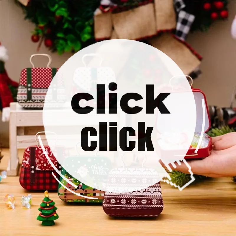 زينة عيد الميلاد، أكياس حمل القصدير، صناديق الحلوى، صناديق هدايا الأطفال، صناديق الصفيح الصغيرة، صناديق هدايا البسكويت، صناديق تخزين المنزل #1