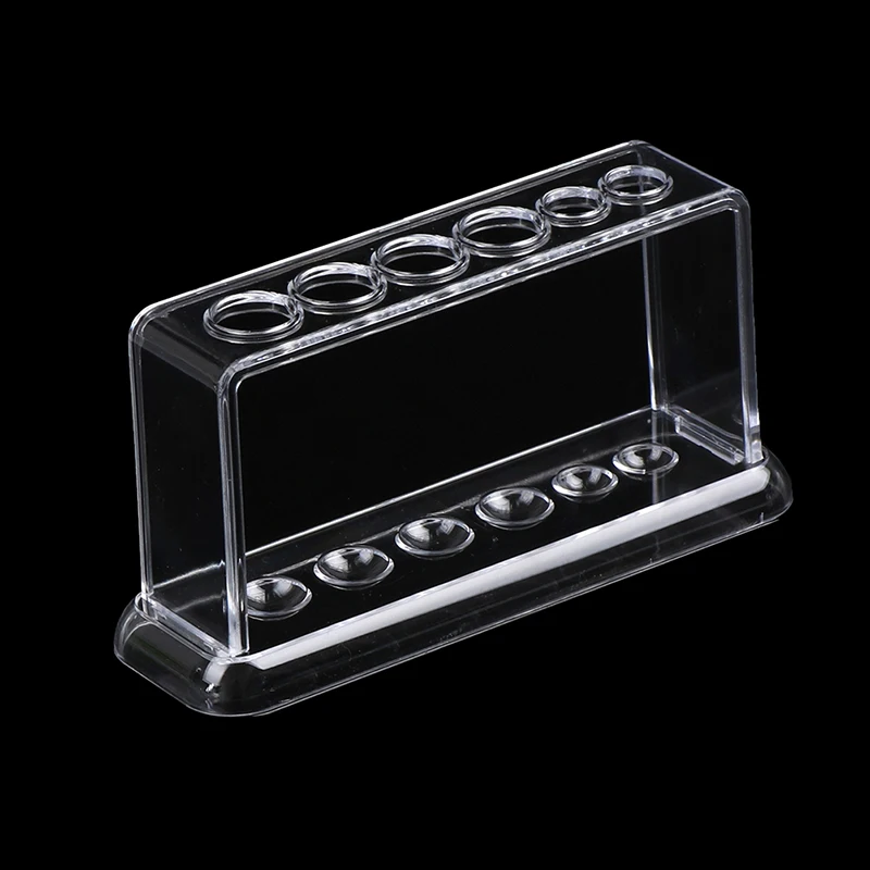 Plastic Clear Test Tube Rack 6 Holes Stand Lab Test Tube Stand Shelf