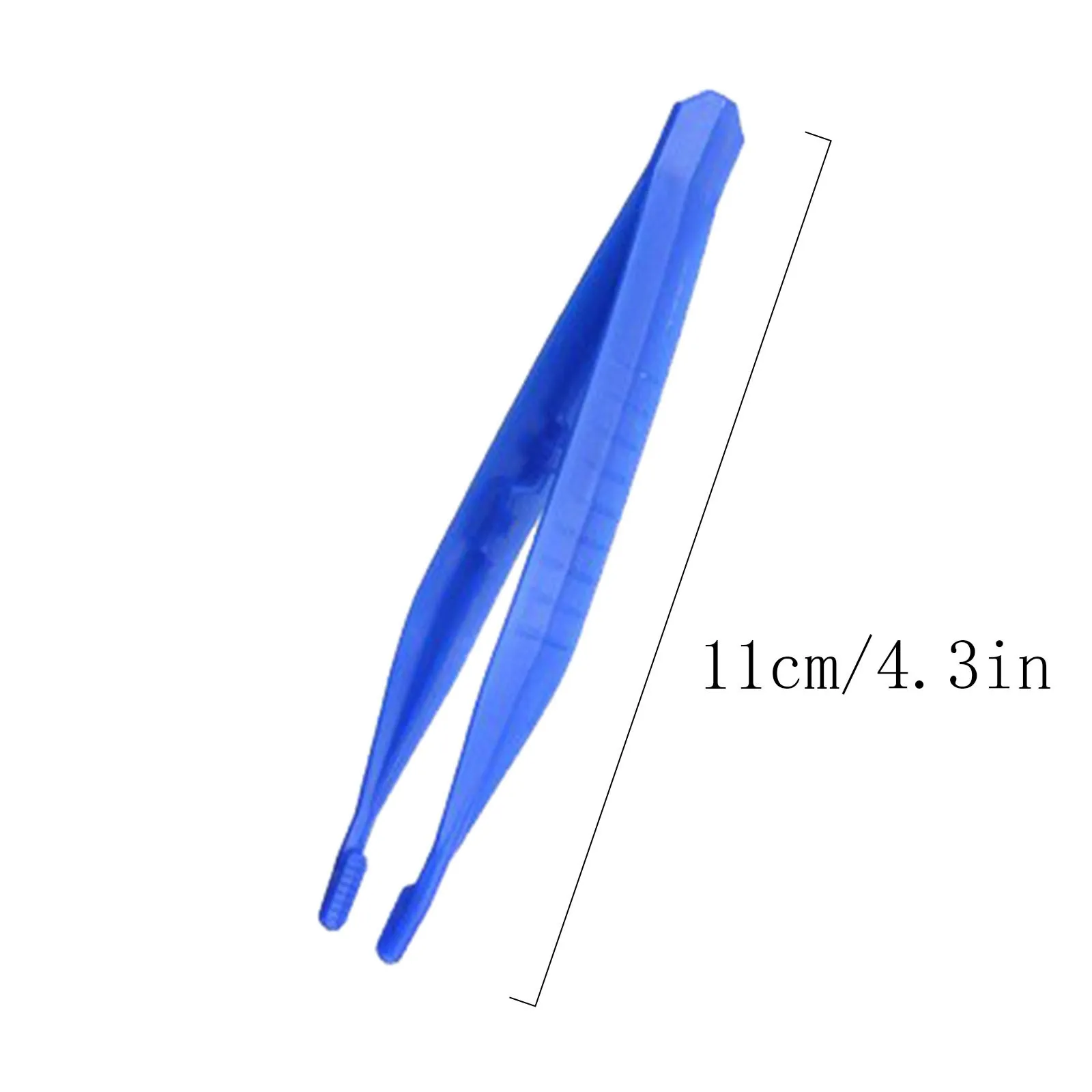 1/10 PCS Disposable Tweezers Small Plastic Craft Tweezers (Blue)