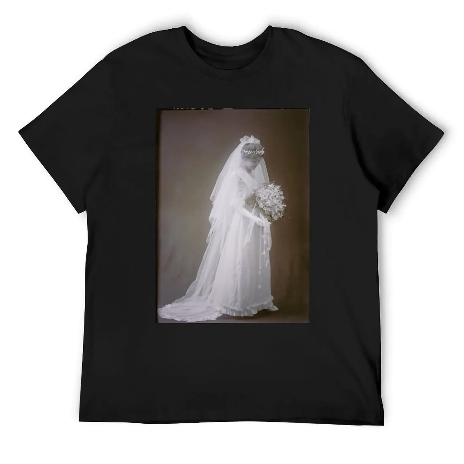 Mrs Thanuton Formal Bridal Portrait--Mutzbauer, 1879-1915 T-Shirt designer shirts quick drying vintage t shirt men