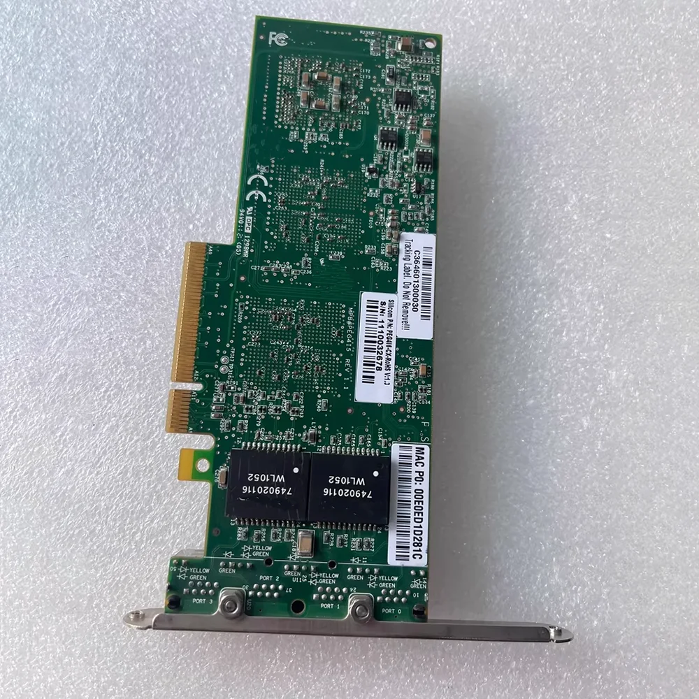 Pci-e 4-port Gigabit Network Card PEG4I6-CX-RoHS PEG416 REV 1.1