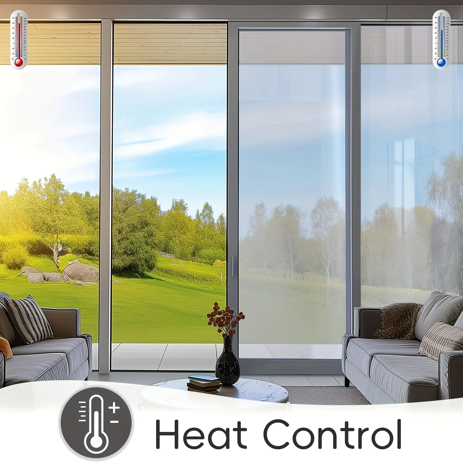 One Way Mirror Window Film Stained Vinyl Glass Self Adhesive Film Silver Heat Insulation Solar Window Tint Privacy for Home