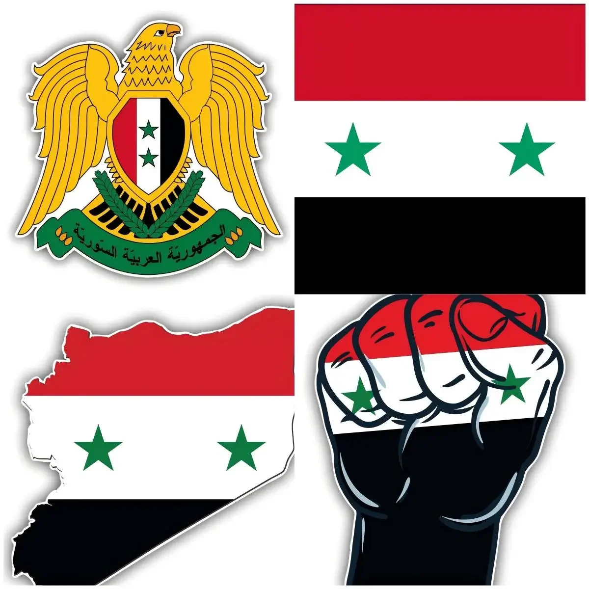 

Syria Flag Vinyl Decal Travel Slogan Car Bumper SY Car Window Motocross Racing Laptop Helmet Trunk Wall Stickers