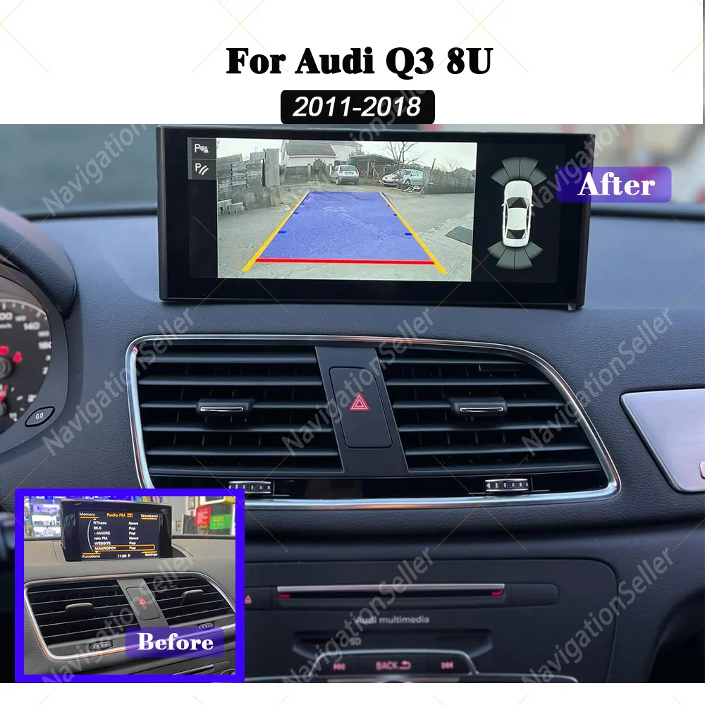 

10.25 Inch Android Touch Screen Car Stereo For Audi Q3 2011-2018 BT WIFI GPS Navigation Wirless Carplay Auto Radio Multimedia